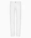 Giorgio Armani Regular-fit, Five-pocket Trousers In Stretch Cotton In White