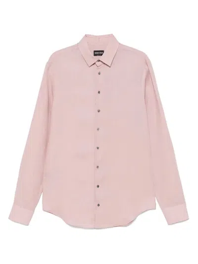 GIORGIO ARMANI REGULAR FIT LINEN SHIRT