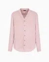 Giorgio Armani Regular-fit Linen Shirt With Front Ribs