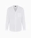 Giorgio Armani Regular-fit Linen Shirt With Front Ribs