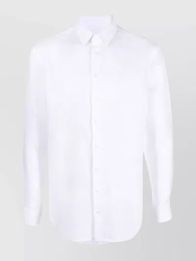 GIORGIO ARMANI REGULAR FIT LINEN SHIRT WITH LONG SLEEVES