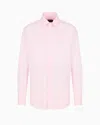Giorgio Armani Regular-fit Shirt In Cotton Twill In Multicolor