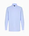Giorgio Armani Regular-fit Shirt In Luxury Striped Cotton In Blue