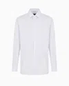 Giorgio Armani Regular-fit Shirt In Luxury Striped Cotton In White