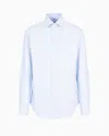 Giorgio Armani Official Store Regular-fit Shirt Made From Micro-woven Cotton In Pattern