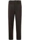 Giorgio Armani Regular Fit Wool Pants For Men In Brown
