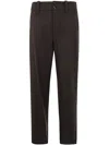 Giorgio Armani Regular Fit Wool Pants For Men In Chocolate