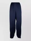 Giorgio Armani Relaxed Fit Ankle Length Lightweight Trousers In Blue