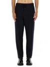 Giorgio Armani Trousers Featuring Elastic Waistband And Pockets In Black