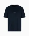 Giorgio Armani Logo Short-sleeved T-shirt In Blue