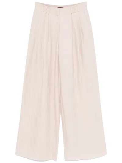 GIORGIO ARMANI RELAXED WIDE-LEG TROUSERS WITH PLEAT DETAILING