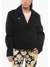 Giorgio Armani Removable-sleeves Cotton Jacket In Black