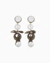 Giorgio Armani Resin And Brass Pendant Earrings