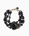 Giorgio Armani Resin Braided Multistrand Necklace In Black
