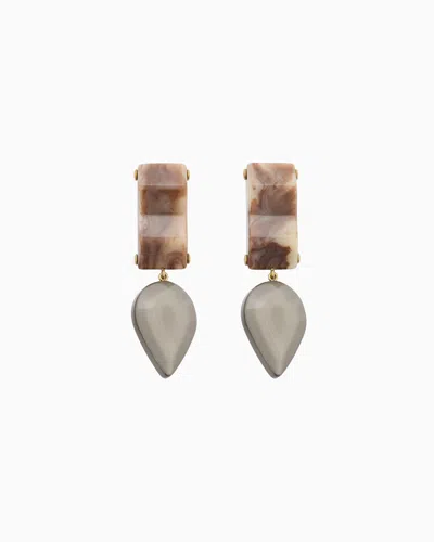 Giorgio Armani Resin Clip-on Pendant Earrings