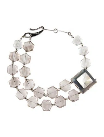 Pre-owned Giorgio Armani Resin Collar Necklace, 18" In Multi