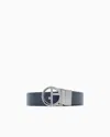 Giorgio Armani Reversible Ga Belt In Brushed Calfskin