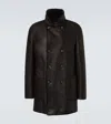 GIORGIO ARMANI REVERSIBLE LEATHER AND SHEARLING PEACOAT