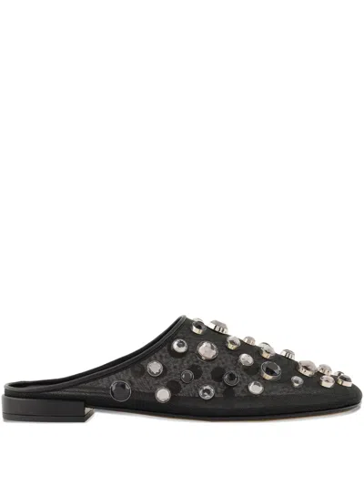 GIORGIO ARMANI RHINESTONE-EMBELLISHED MULES