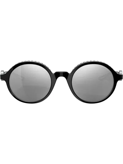 Giorgio Armani Mirrored Lense Sunglasses In Black
