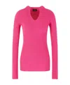 Giorgio Armani Rib Cashmere Sweater In Pink