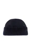 Giorgio Armani Wool And Cashmere Beanie Hat In Blue
