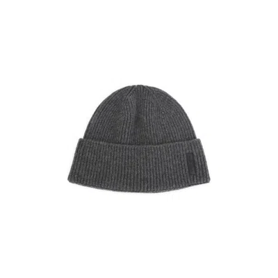 GIORGIO ARMANI RIBBED CASHMERE BEANIE WITH FOLDED CUFF