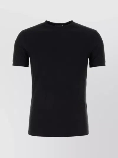 GIORGIO ARMANI RIBBED CREW-NECK STRETCH T-SHIRT