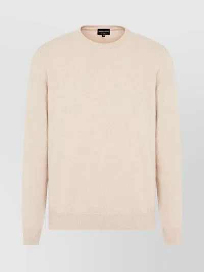 GIORGIO ARMANI RIBBED CREWNECK SWEATER WITH LONG SLEEVES