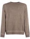Giorgio Armani Men's Wool And Cashmere Sweater In Neutrals