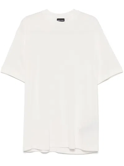 Giorgio Armani Ribbed-knit T-shirt In White