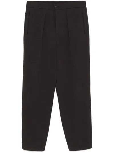 Giorgio Armani Ribbed Trousers In Brown