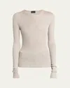 Giorgio Armani Ribbed Viscose-blend Sweater In Solid Light/pastel G