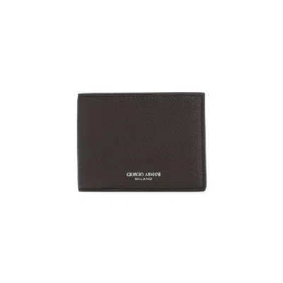 Giorgio Armani Rich Brown Calf Leather Wallet