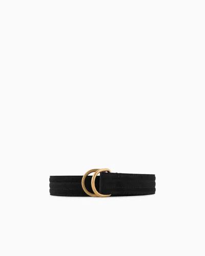 Giorgio Armani Ring-closure Belt In Black