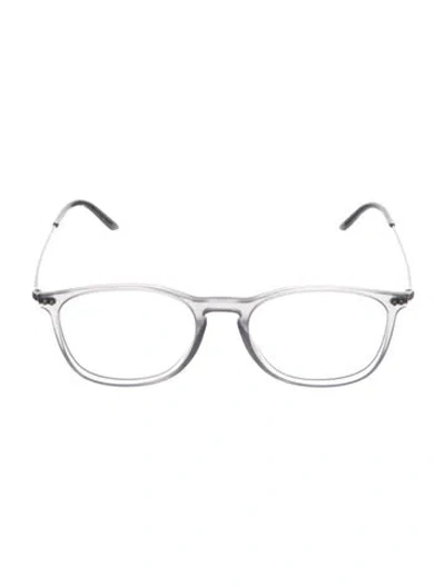 Pre-owned Giorgio Armani Round Eyeglasses In Grey