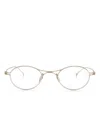 Giorgio Armani Round-frame Glasses In 金色