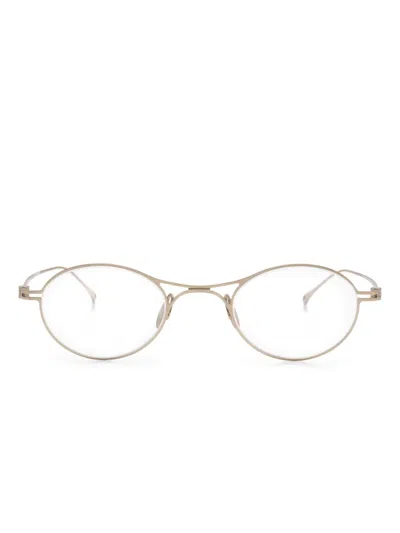 Giorgio Armani Round-frame Glasses In 金色
