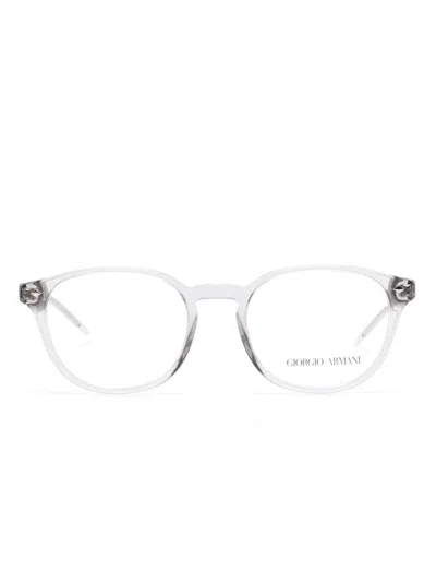 Giorgio Armani Round-frame Glasses In Grau