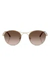 Giorgio Armani Round-frame Sunglasses In Brown