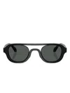Giorgio Armani Round-frame Sunglasses In Black