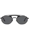 Giorgio Armani Round Frame Sunglasses In Black