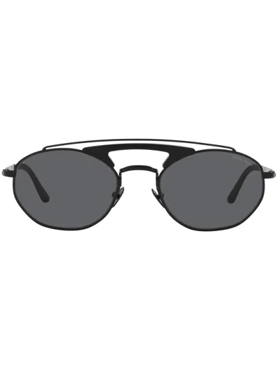 Giorgio Armani Round Frame Sunglasses In Black