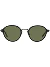 Giorgio Armani Round Frame Sunglasses In Black