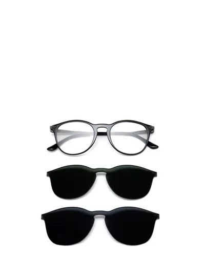 Giorgio Armani Round Frame Sunglasses In Black