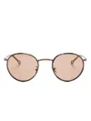 Giorgio Armani Sonnenbrille Mit Rundem Gestell In Braun