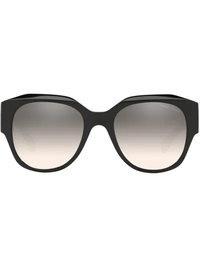 Giorgio Armani Round Frame Sunglasses In Brown