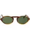 Giorgio Armani Round-frame Sunglasses In Brown