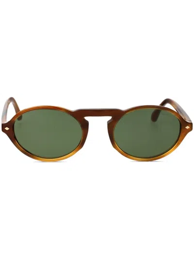 Giorgio Armani Round-frame Sunglasses In Brown
