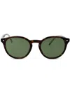 Giorgio Armani Round-frame Sunglasses In Brown